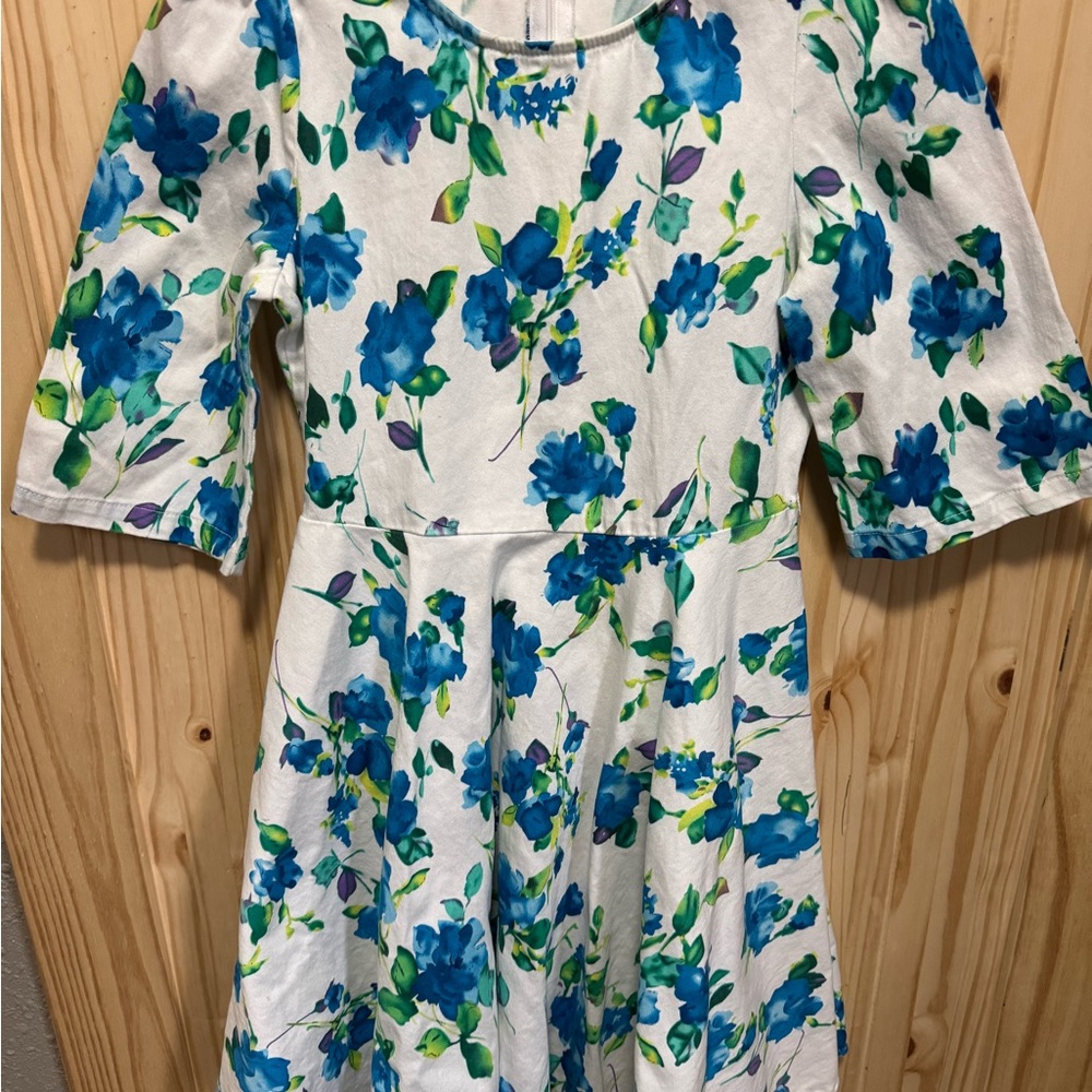 Girls 11-12 Kate Kasin Blue Floral Dress